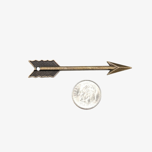 bronze arrow charm pendant