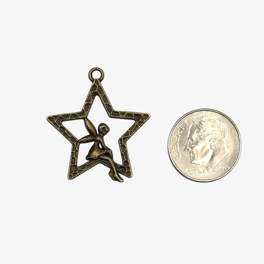 Bronze fairy star pendant