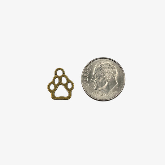 Bronze Paw Print Charm