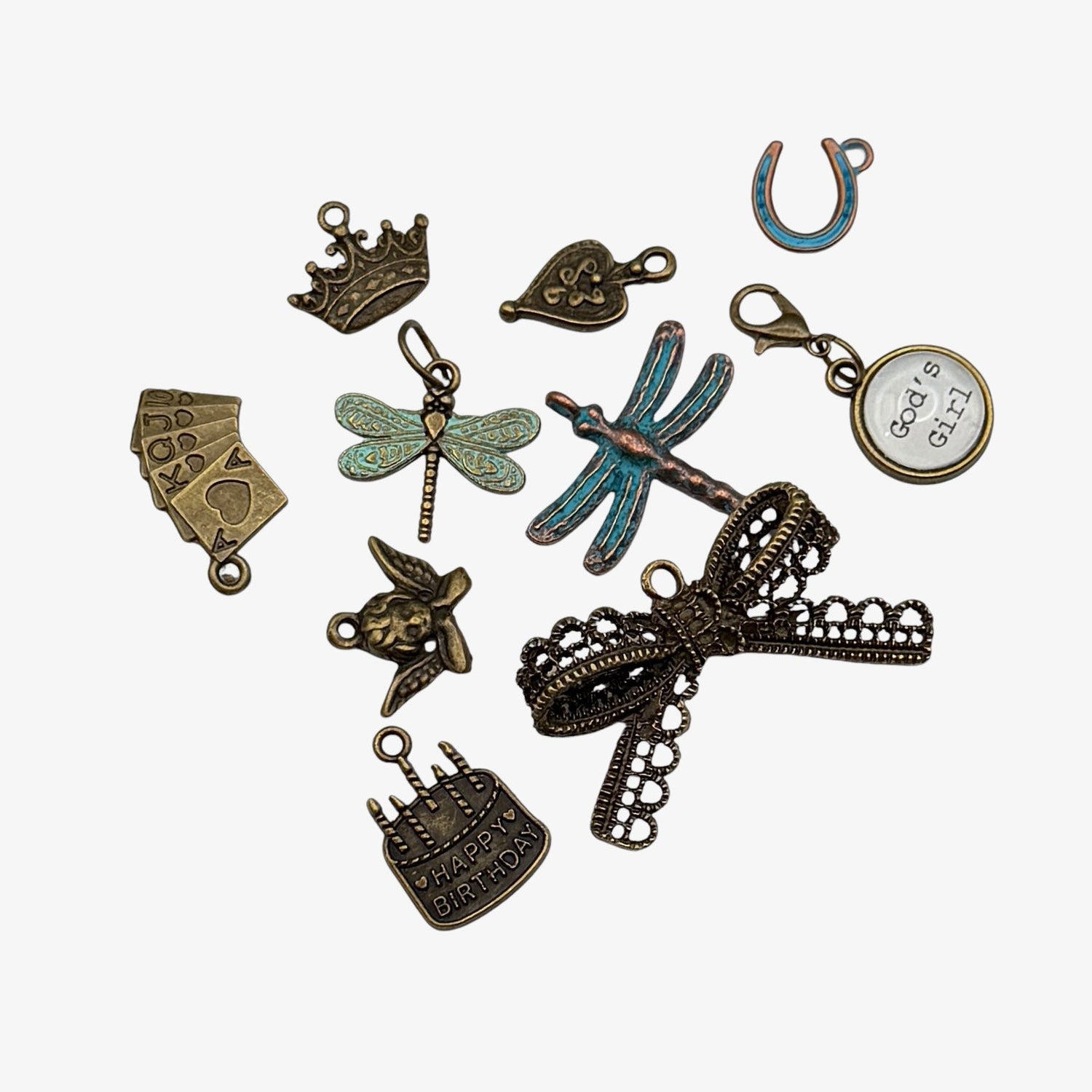 Rope like bag clip with charms