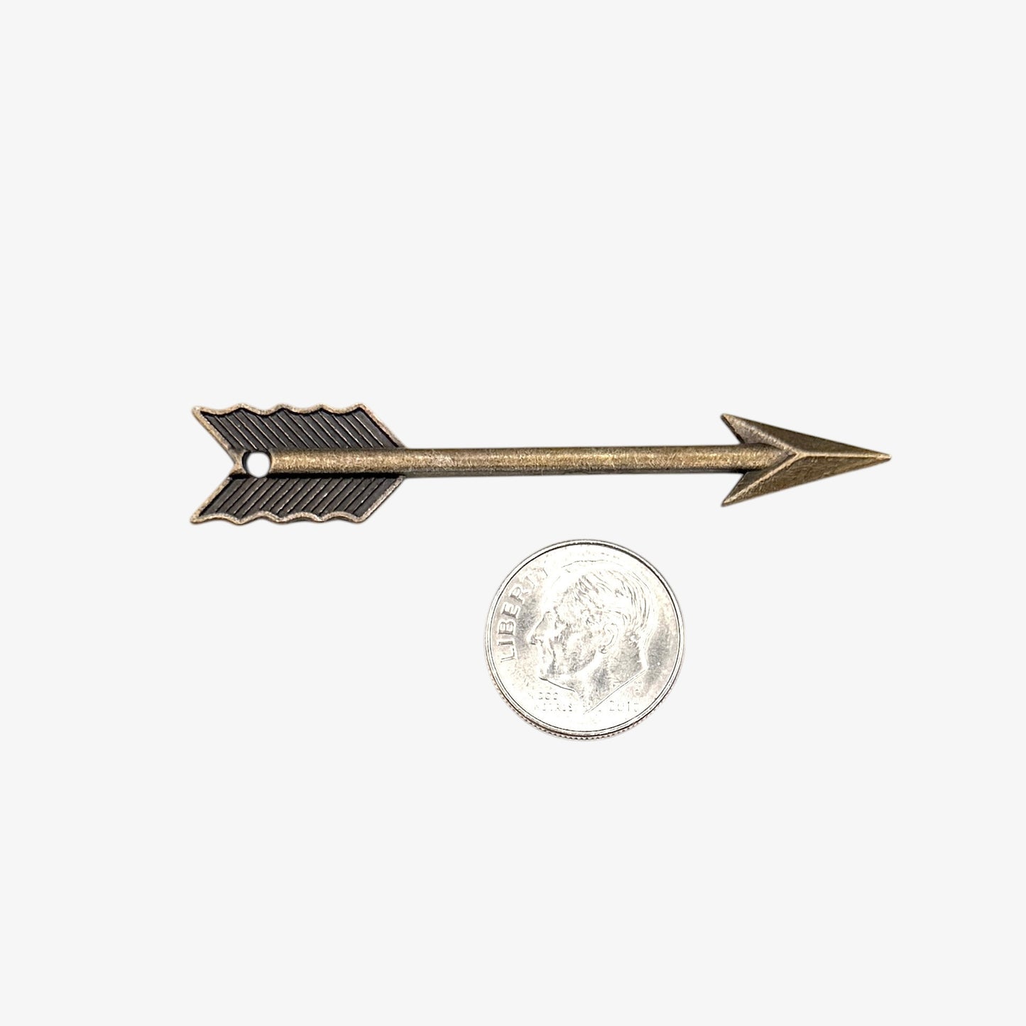 bronze arrow charm pendant