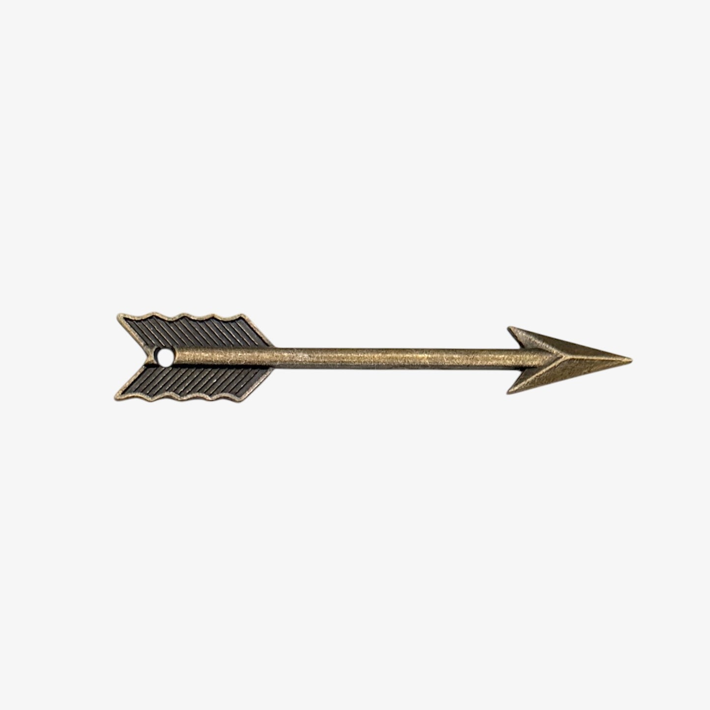 Decorative arrow-shaped object on a white background