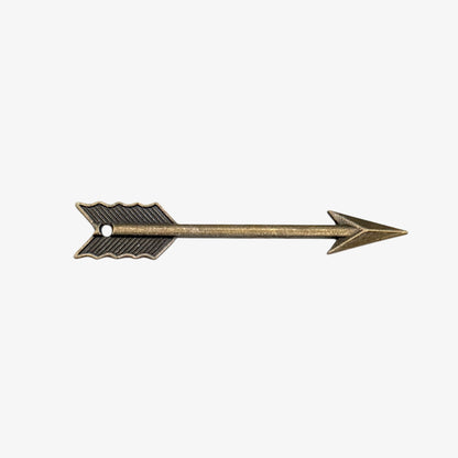 Decorative arrow-shaped object on a white background