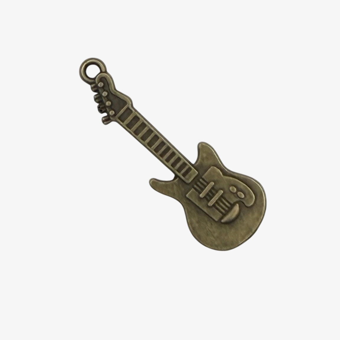 bronze guitar charm pendant