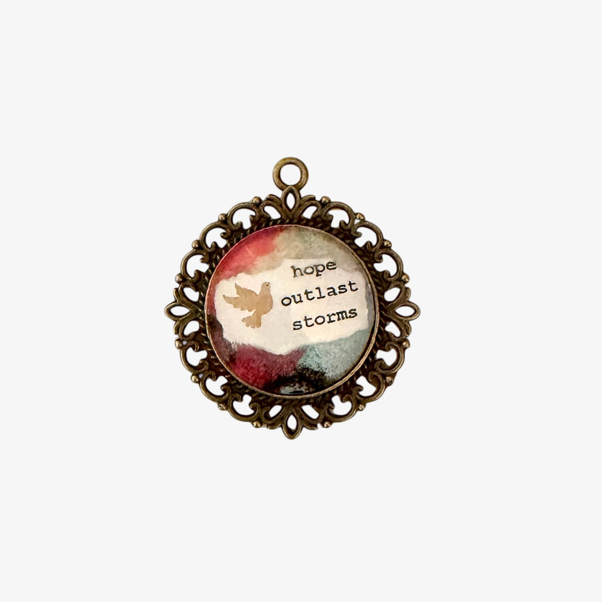 Round glass cabochons pendant
