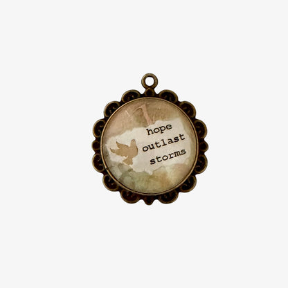 Round glass cabochons pendant