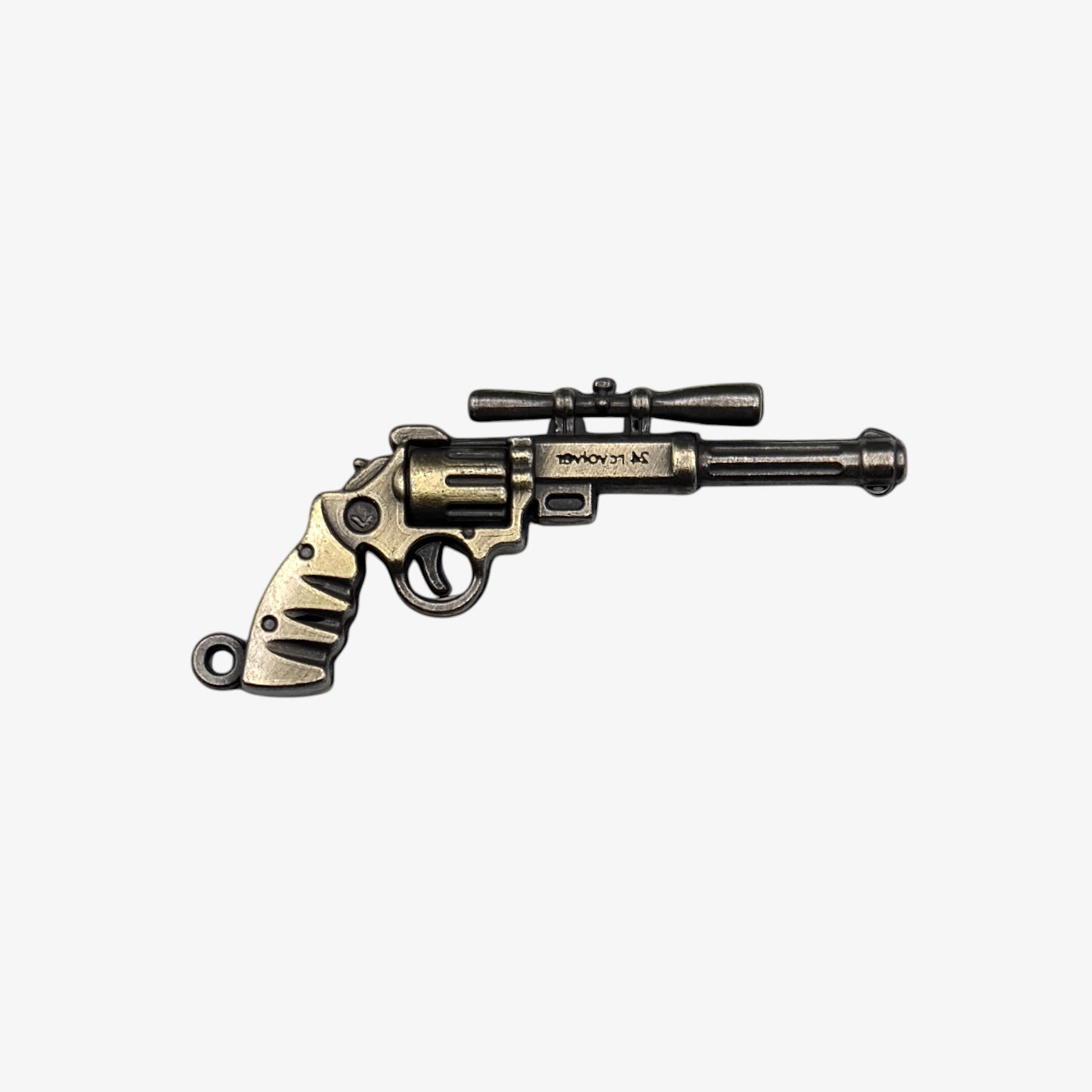 Decorative revolver on a white background