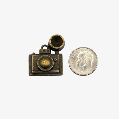 Small bronze camera charm 