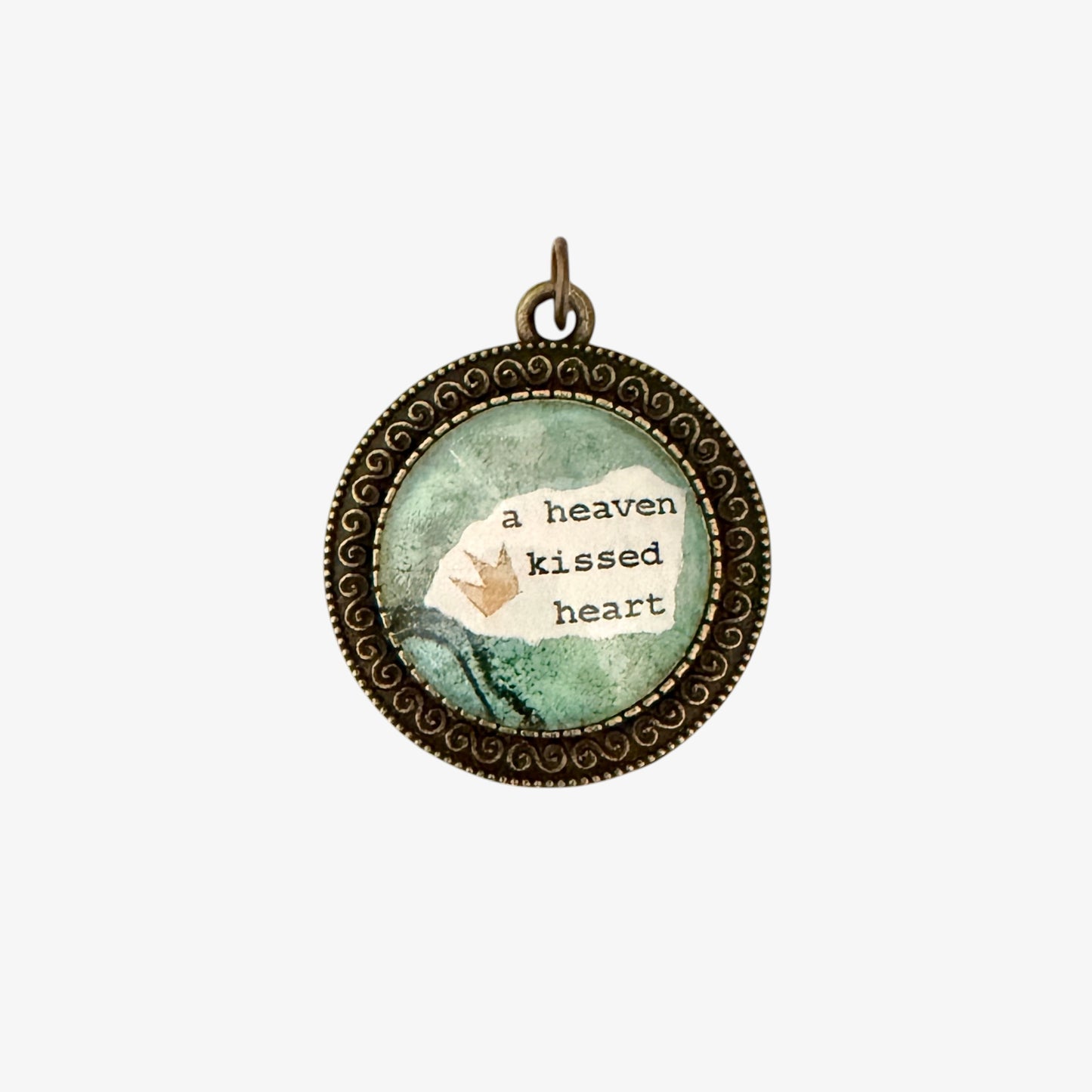 Round glass cabochons pendant