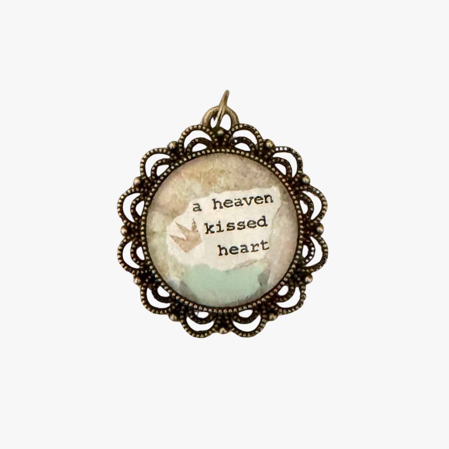 Round glass cabochons pendant