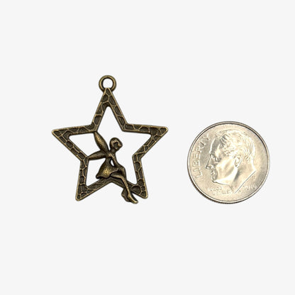 Bronze fairy star pendant 
