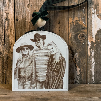 Custom Laser Engraved Photo Ornament