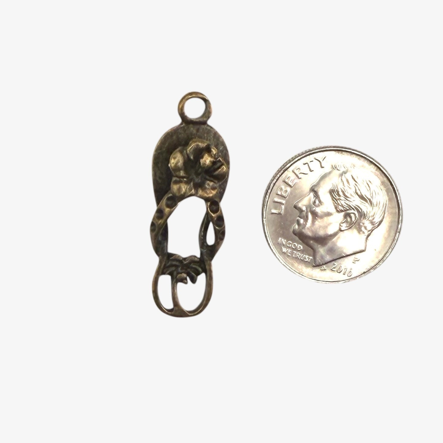 bronze flip flop charm