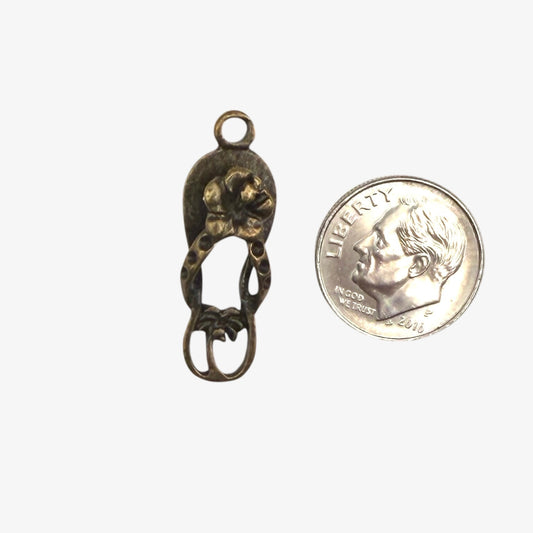 bronze flip flop charm