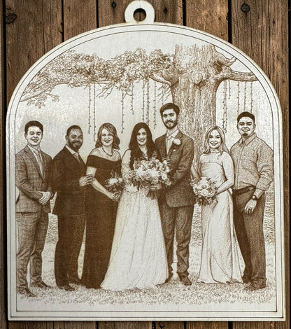 Custom Laser Engraved Photo Ornament