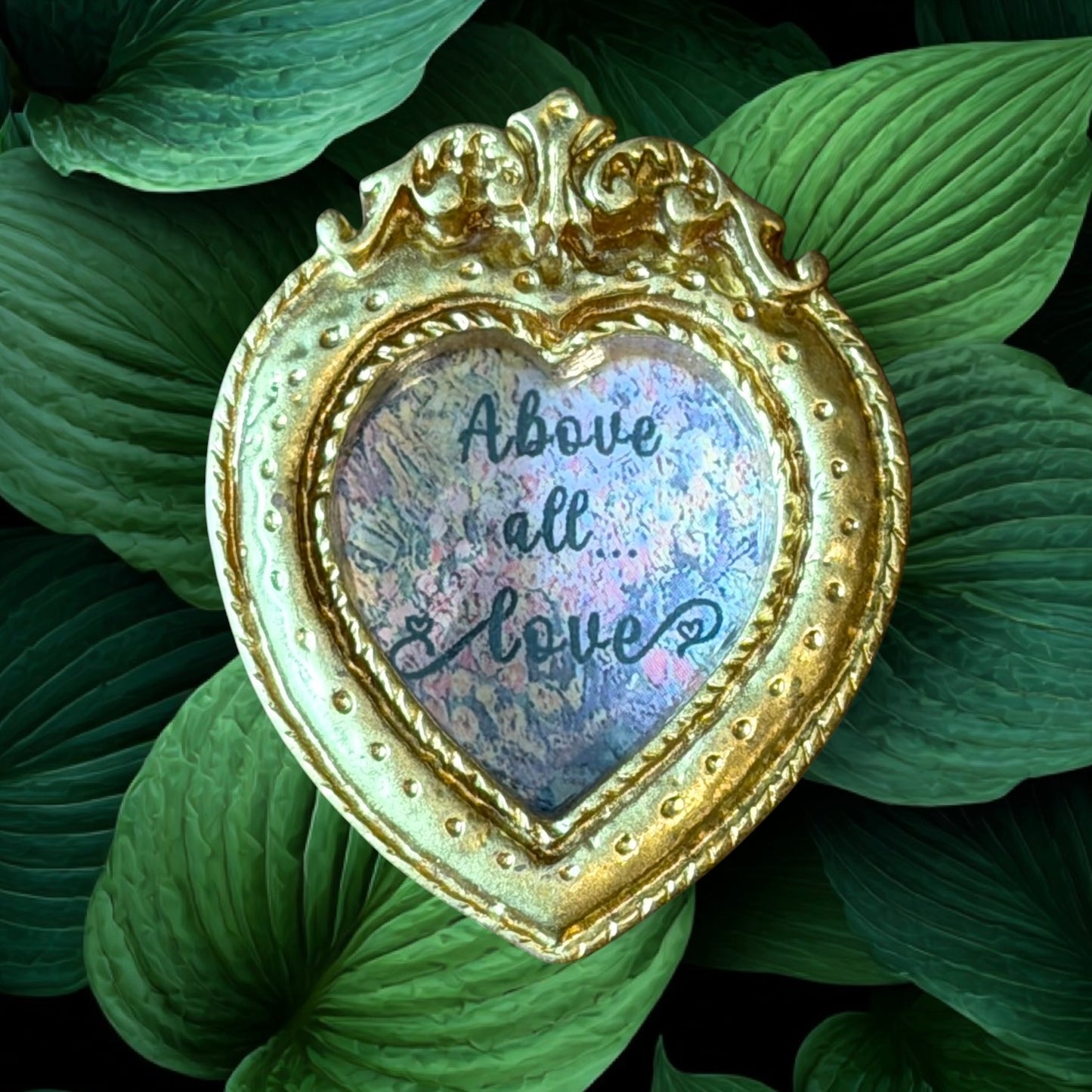Gold Vintage Mini Frame Magnet with inspirational saying