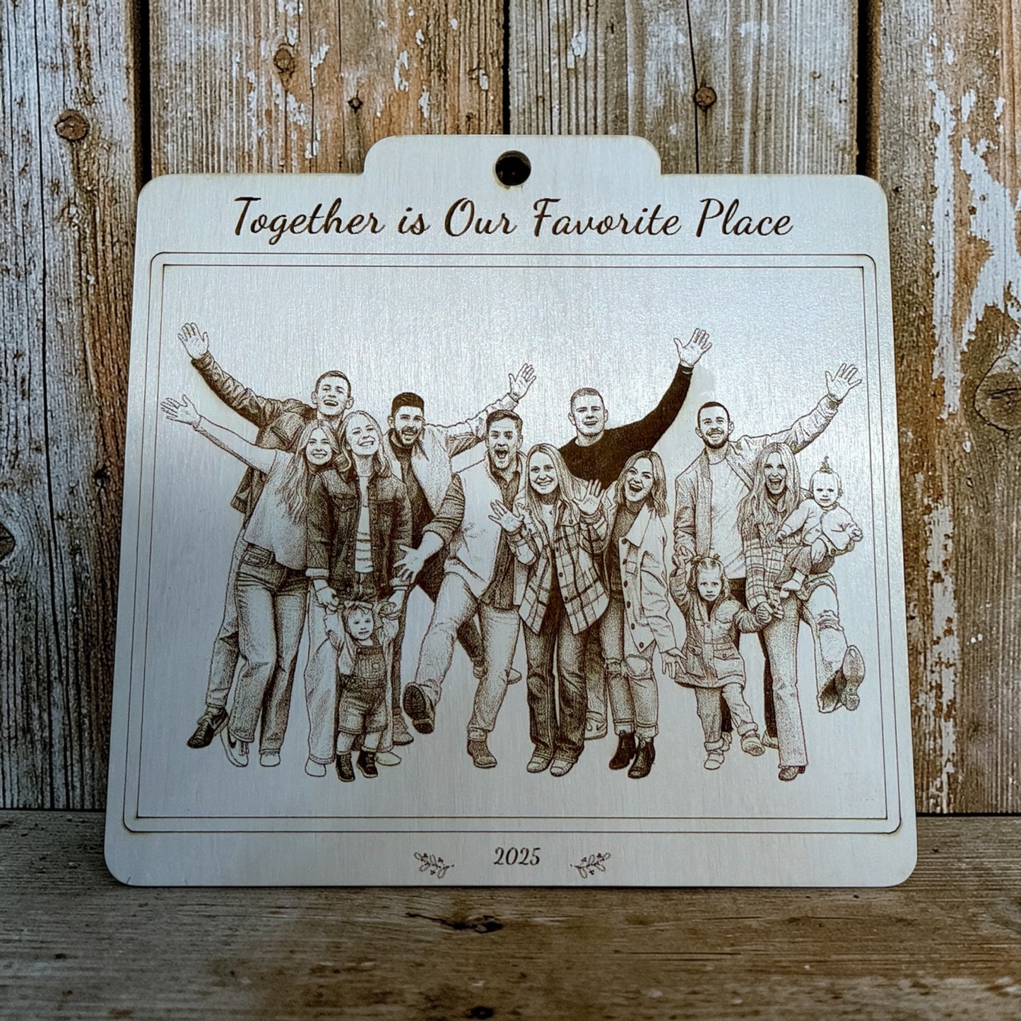 Custom Laser Engraved Photo Ornament