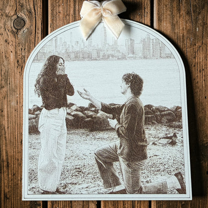 Custom Laser Engraved Photo Ornament
