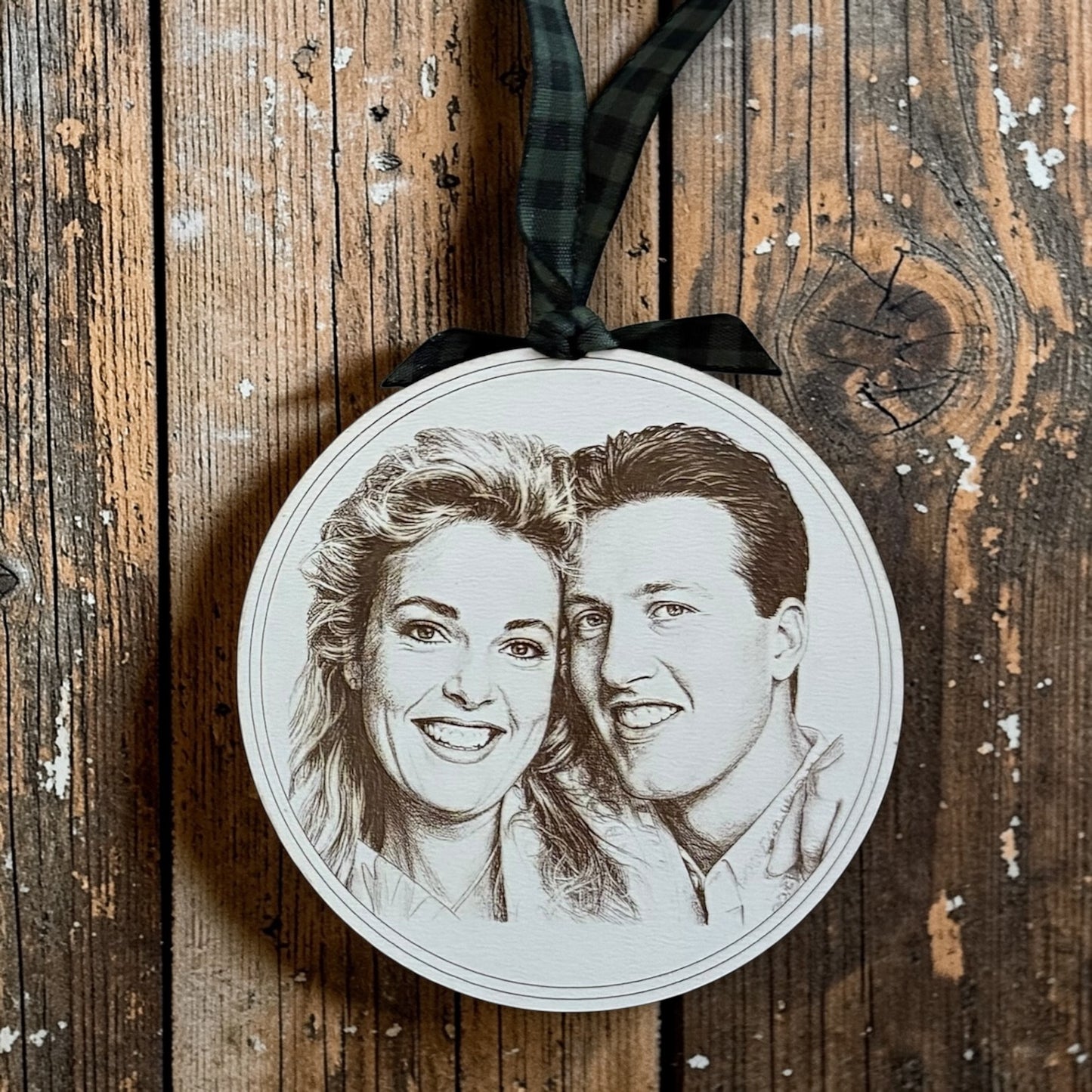 Custom Laser Engraved Photo Ornament