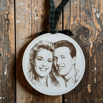 Custom Laser Engraved Photo Ornament
