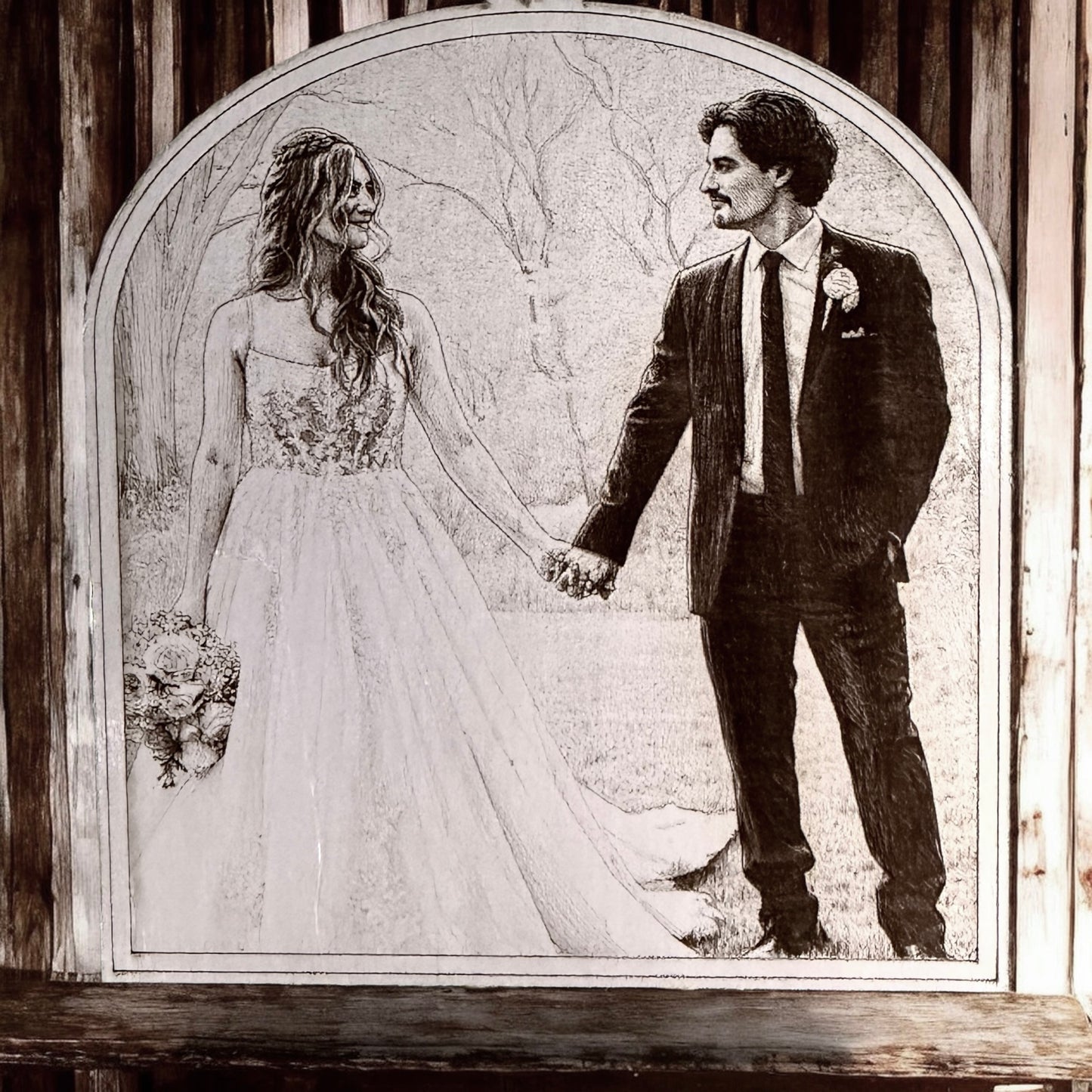Custom Laser Engraved Photo Ornament