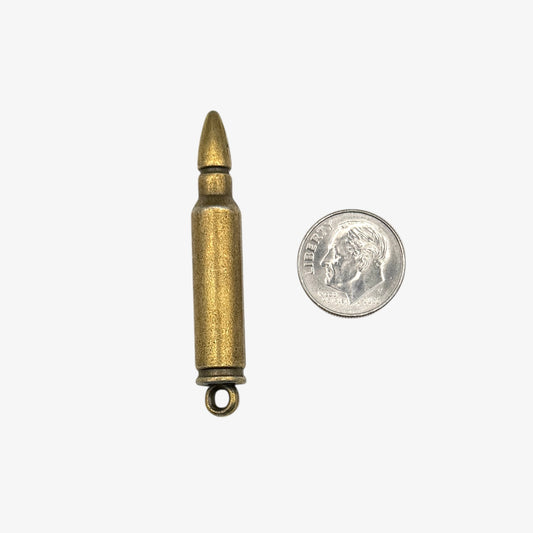 Bronze bullet-shaped pendant 