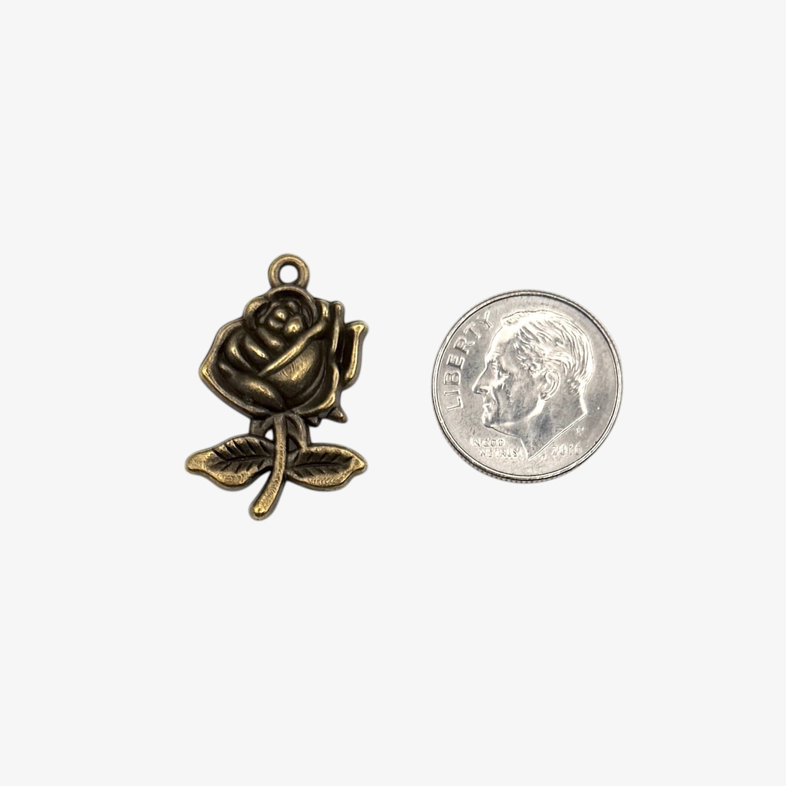 Bronze rose-shaped pendant 