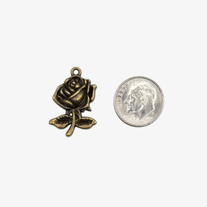 Bronze rose-shaped pendant 