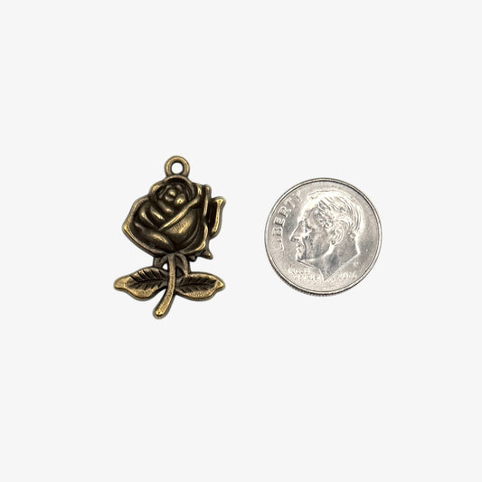 Bronze rose-shaped pendant 