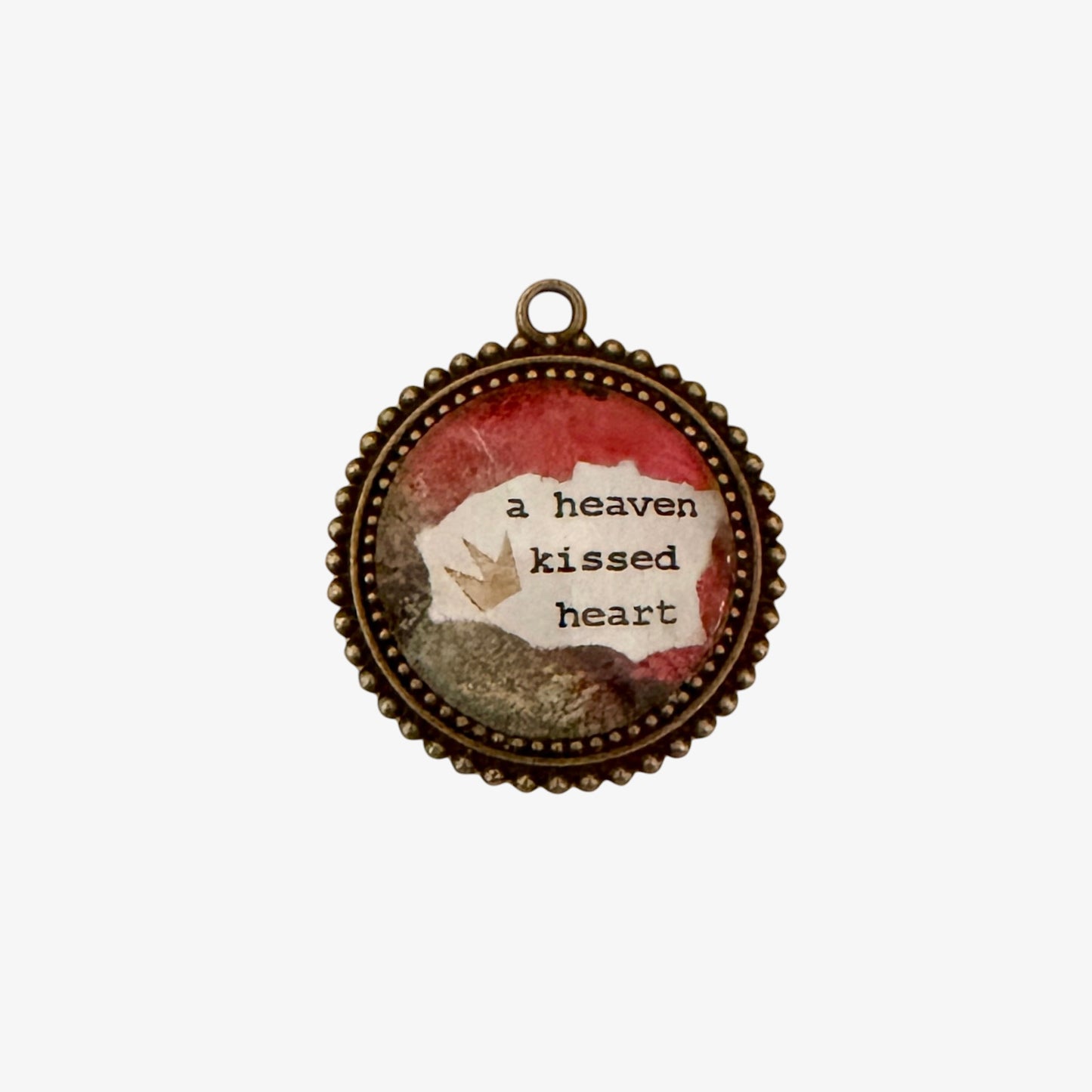 Round glass cabochons pendant