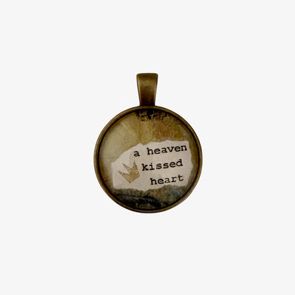 Bronze glass cabochons pendant