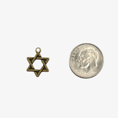 Gold Star of David pendant 