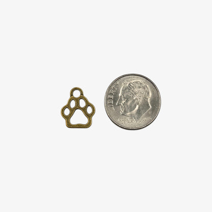 Bronze Paw Print Charm