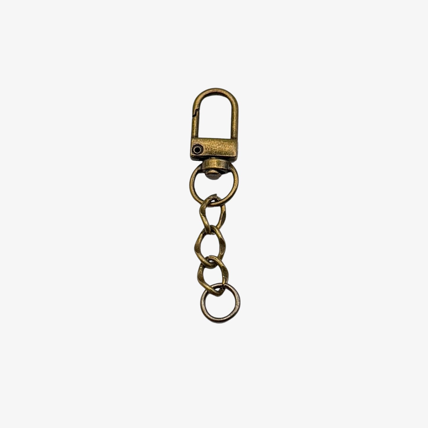 Bronze keychain with clasp on a white background