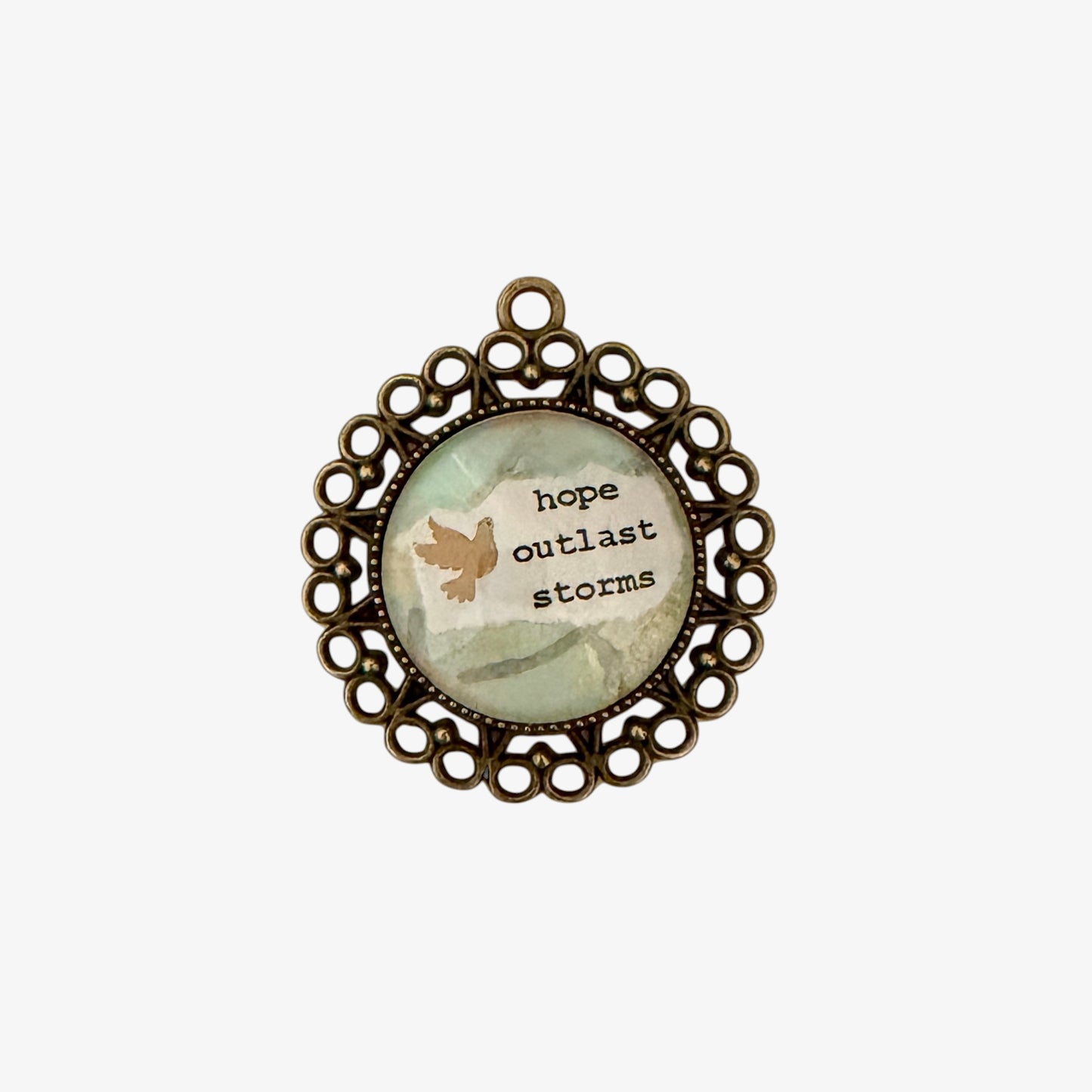 Round glass cabochons pendant