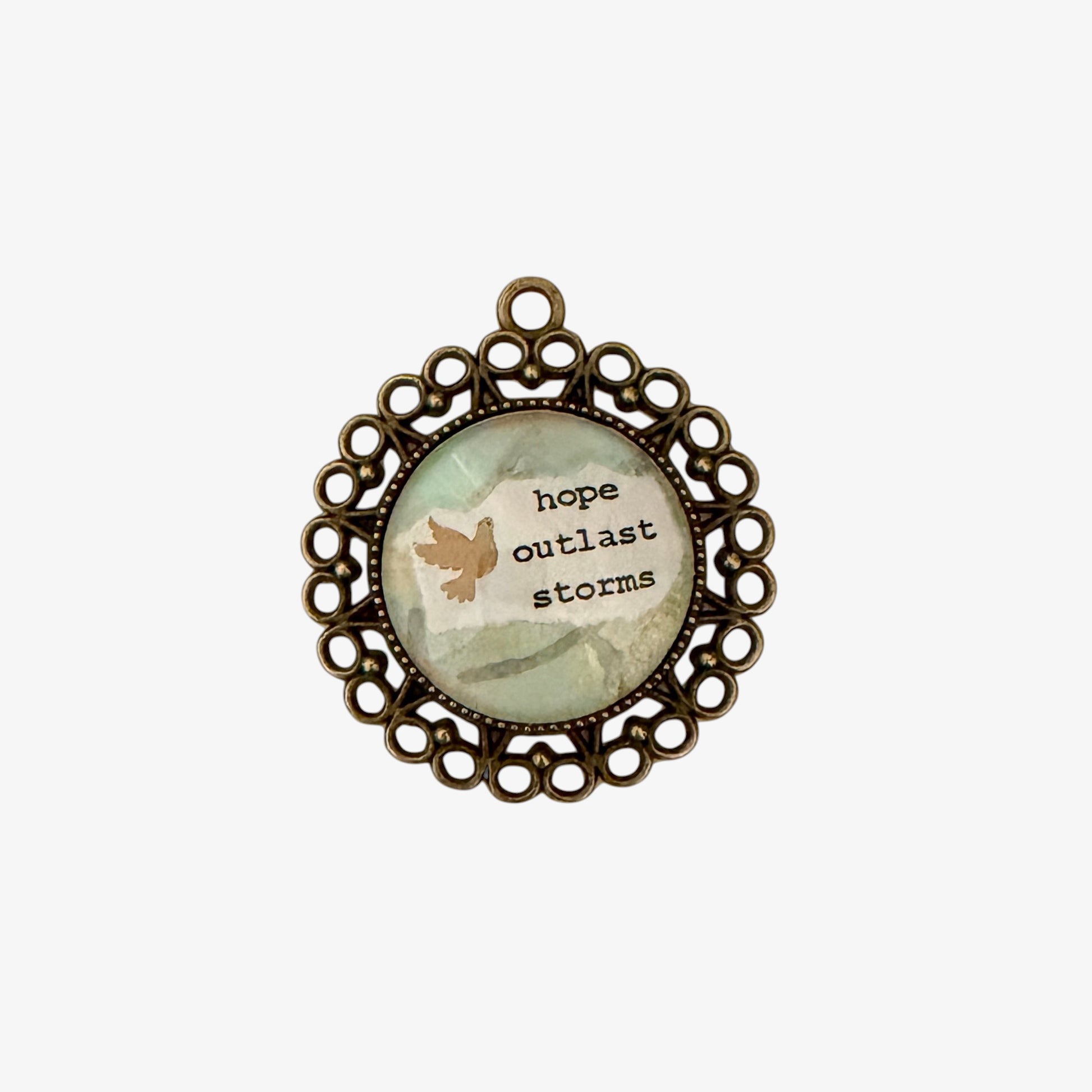 Round glass cabochons pendant