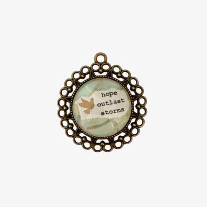 Round glass cabochons pendant