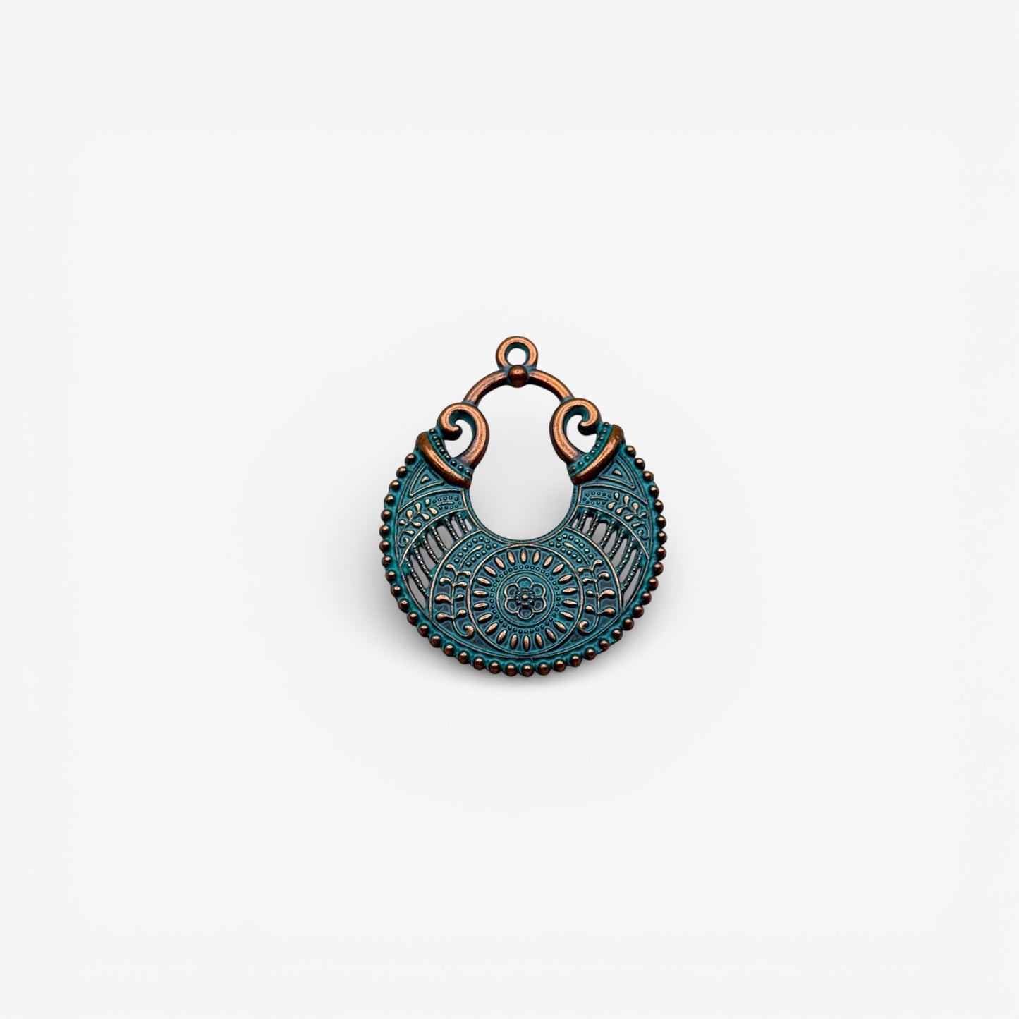 Turquoise Patina Pendants – Copper Tone