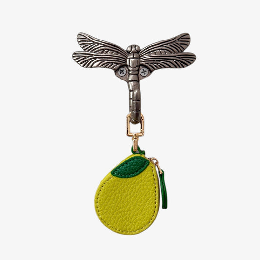 fruit purse charm on a white background